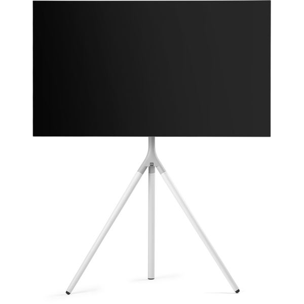 Metalowy stojak podłogowy do TV  TRIPOD z regulacją wysokości i obrotu (32-65″, biały) · WM7462
