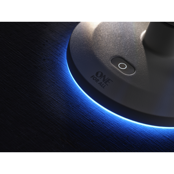 Gamingowy uchwyt biurkowy do monitora z podświetleniem RGB (21-45″, biały) · DM8120