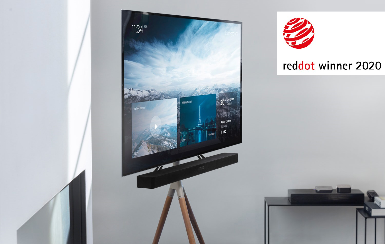 Stojak do telewizora z uchwytem i miejscem na soundbar – spójny zestaw